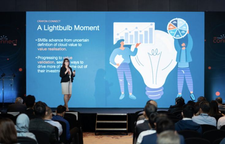 Speaker presenting on stage