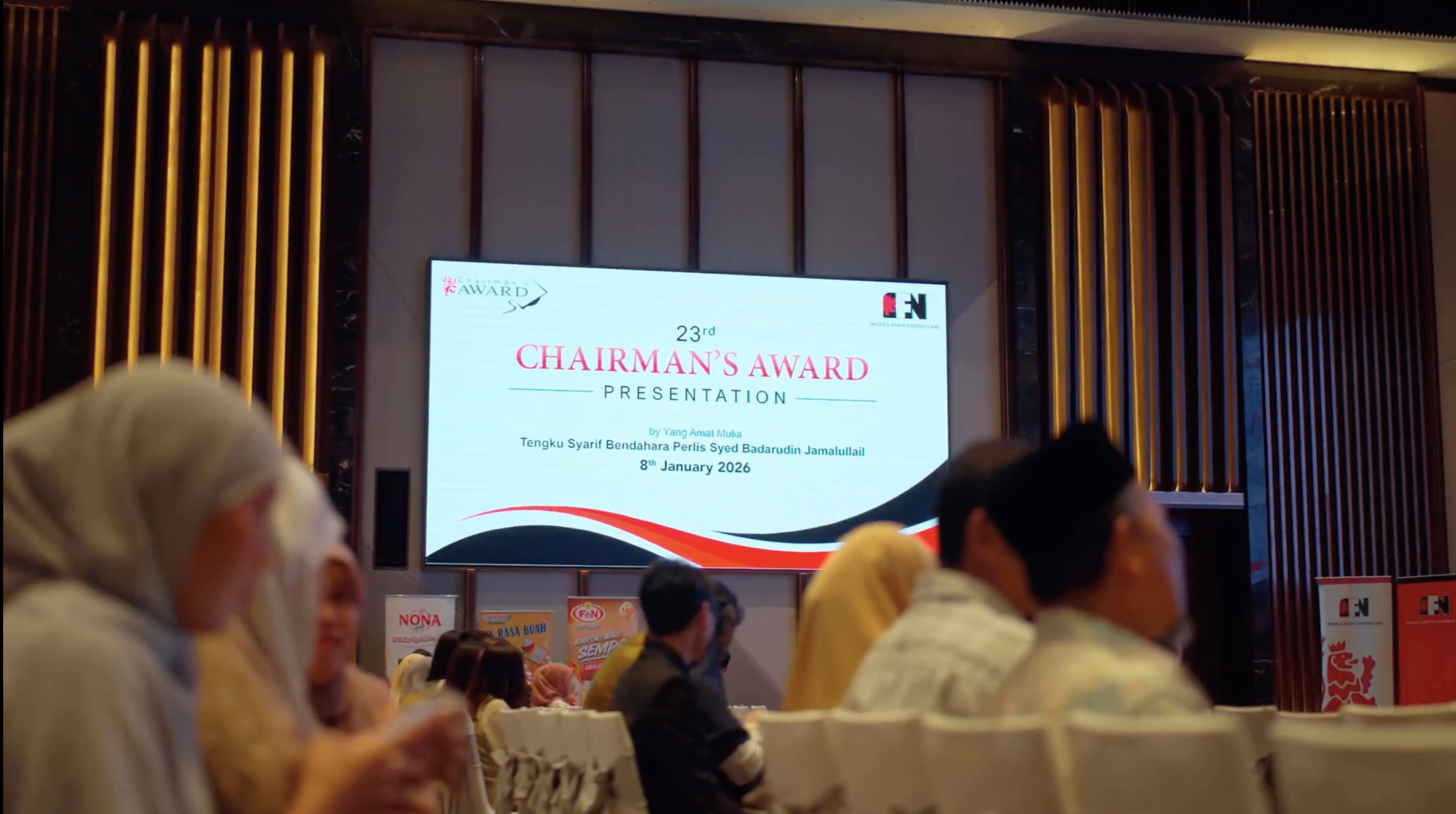 Guests seated in the ballroom before the ceremony