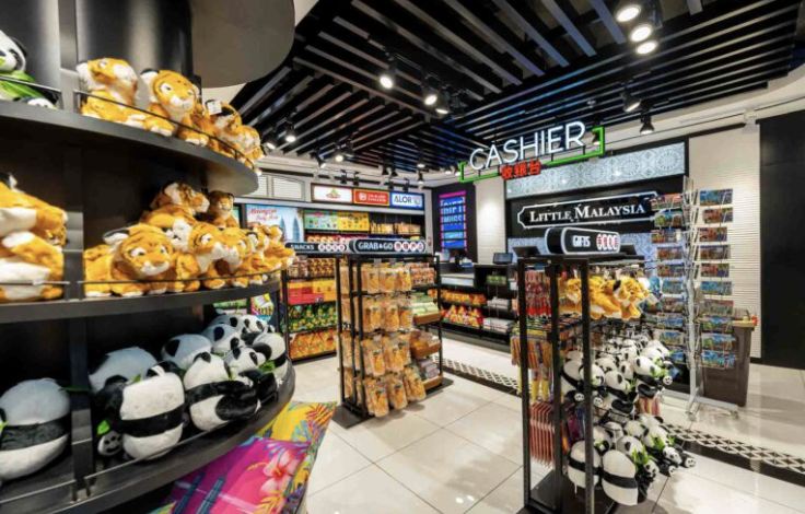 Plush toys and souvenir shelves inside Little Malaysia